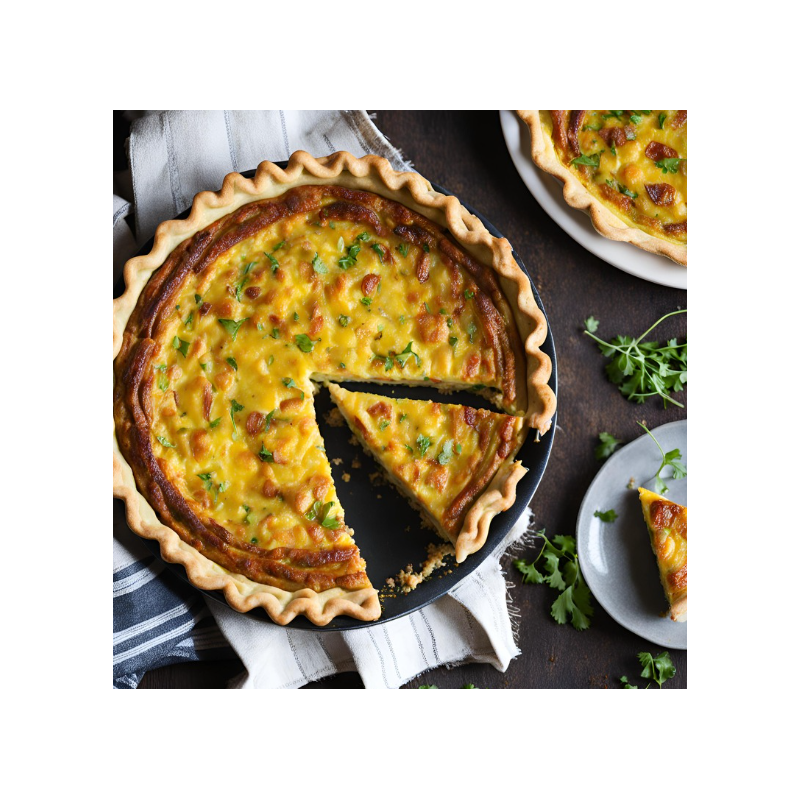 Quiche lorraine au curry livrée dans le Val d'Oise